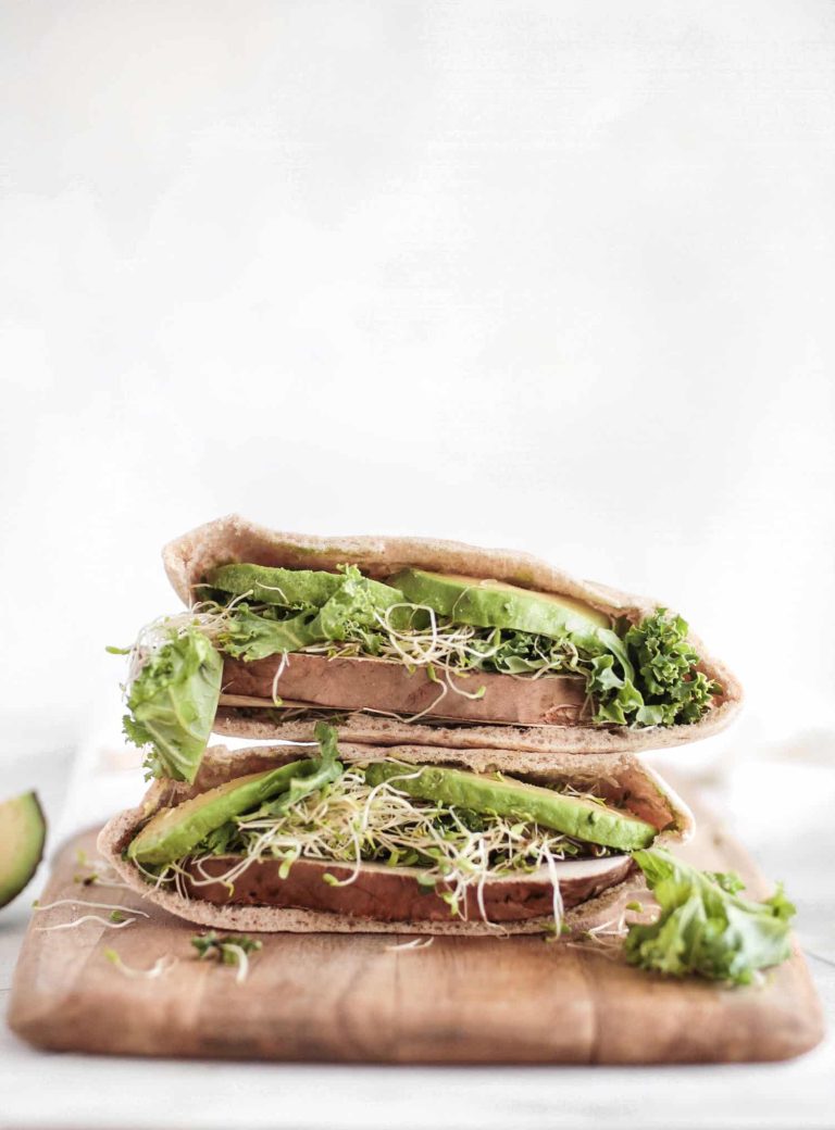 Sprout and Avocado Pita Sandwich